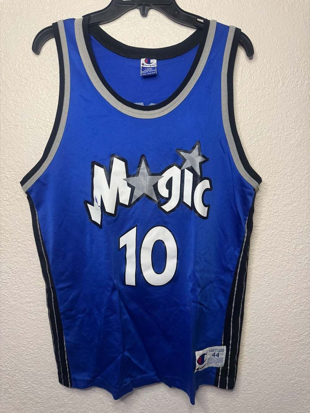 Vintage Champion Orlando Magic Darrell Armstrong #10 Away Basketball Jersey Size